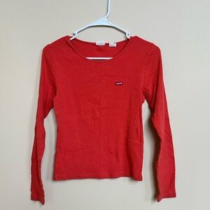 Levi's Burnt Orange Long Sleeve Top